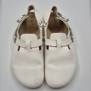 Birkenstock White Leather Footwear